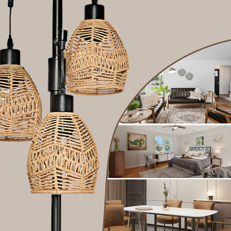 65'' Black Tree Floor Lamp for Bedroom