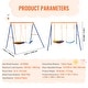 preview thumbnail 35 of 33, Swing Sets for Backyard, Toddler Swing Set Foldable Metal Stand, Easy to Assemble, Swingset Indoor/Outdoor