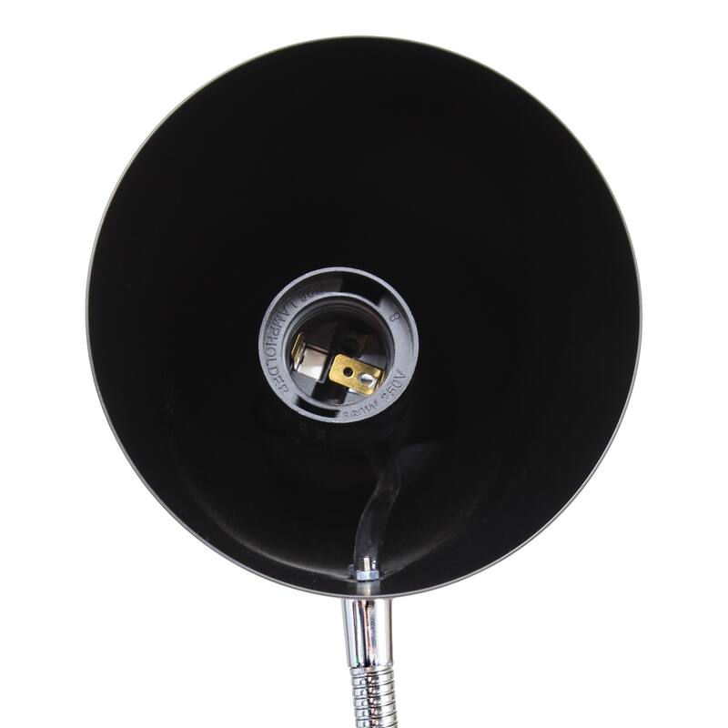 Gooseneck Desk Lamp with Adjustment Shade - 15.25" - Black