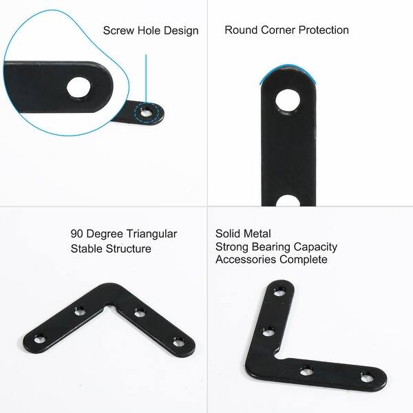 Shop Flat Angle Bracket Metal Brace Fastener Shelf Support W