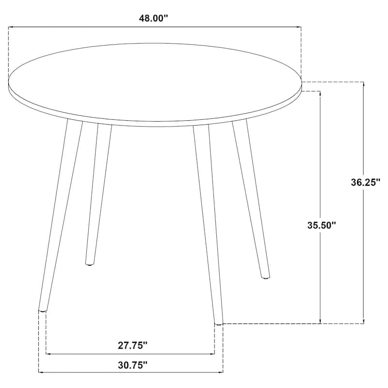 Andrews 48-inch Round Counter Height Dining Table Light Ash - 48" x 48" x 36.25"