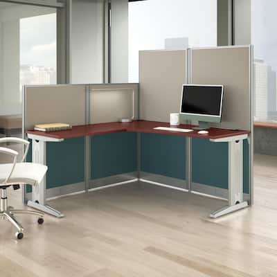 Office in an Hour 65W L-Shape Workstation by Bush Business Furniture