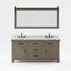preview thumbnail 1 of 12, Aberdeen Double Sink Countertop Vanity with Large Barn Mirror & Faucet