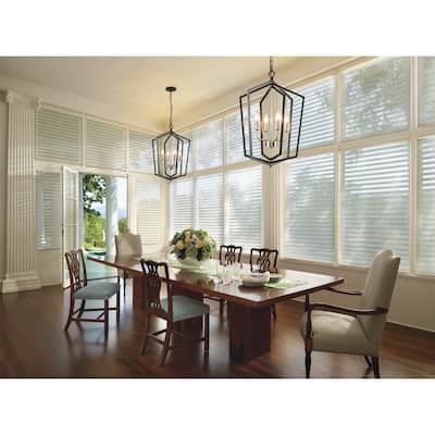 4-Light Farmhouse Lantern Chandelier - N/A