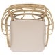 preview thumbnail 5 of 11, SAFAVIEH Junie Tropical Rattan Dining Chair, Fully Assembled - 26" W x 24" D x 37" H