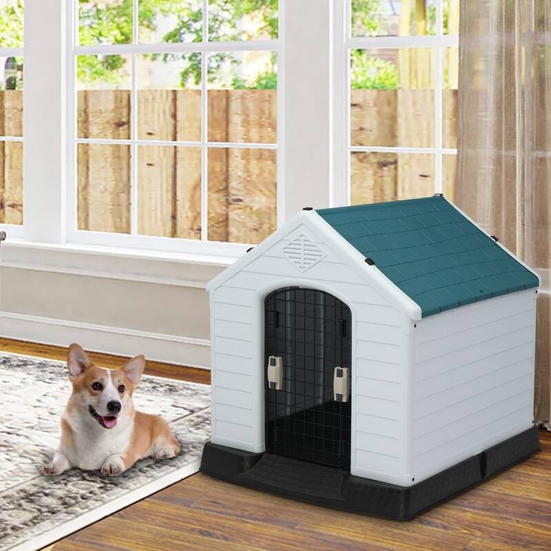 Dog House Kennel Water Resistant for Small Medium Sized Dogs with Door