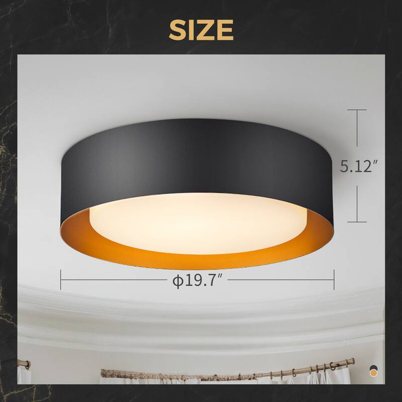 11 Inch/14 Inch / 20 Inch LED Flush Mount Ceiling Light with Frosted Glass Shade