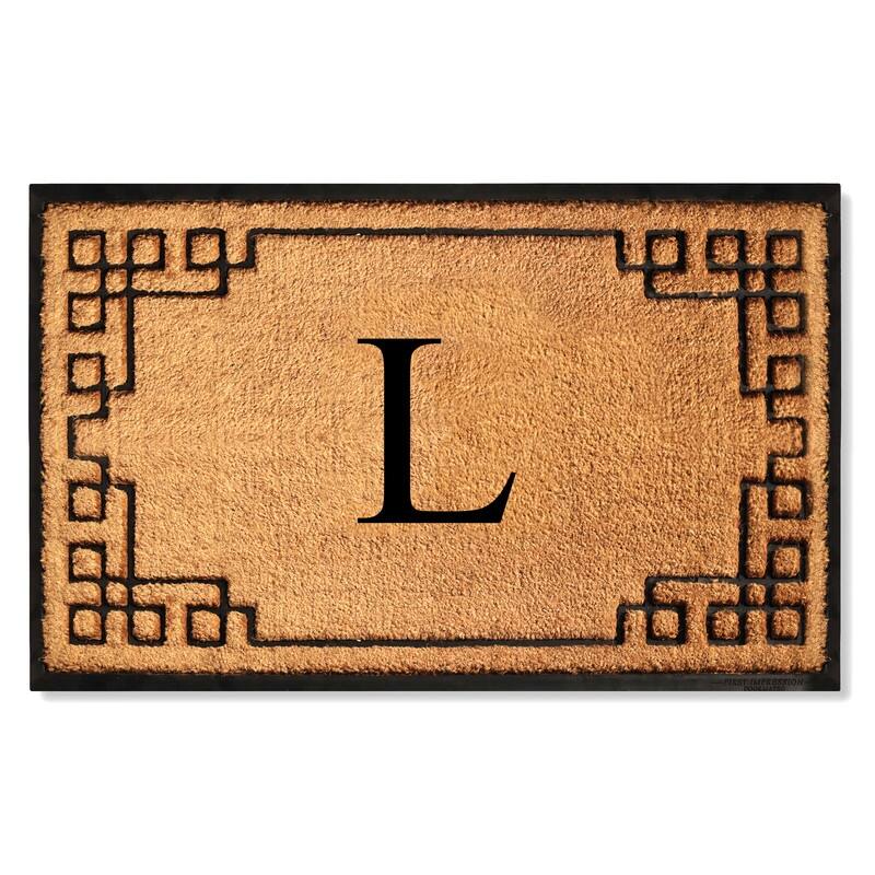 A1HC Natural Coir & Rubber Door Mat, Heavy Duty, Dirt Trapping, Long-Lasting Entrance Doormats,Thick & Durable Outdoor Entry Mat - 30" X 48" - L