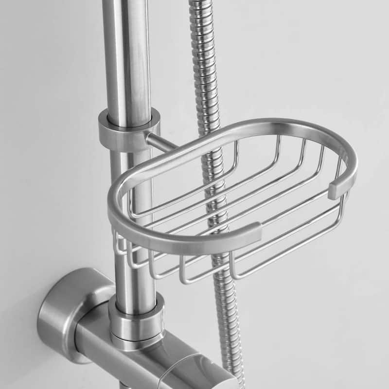 YASINU Wall-Mounted Rain Shower System with 5-Function Handheld Shower