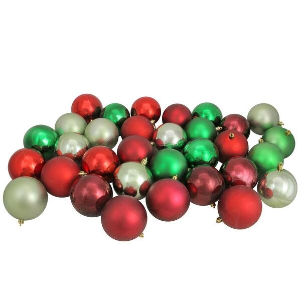 Shop 32ct Red Xmas Green Celadon Burgundy Shatterproof Shiny And