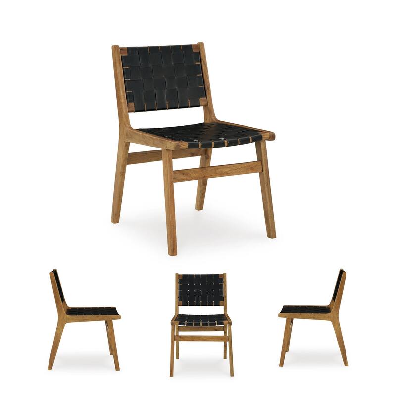 Signature Design by Ashley Fortmaine Brown/Black Dining Chair - 19.5" W x 20" D x 34" H