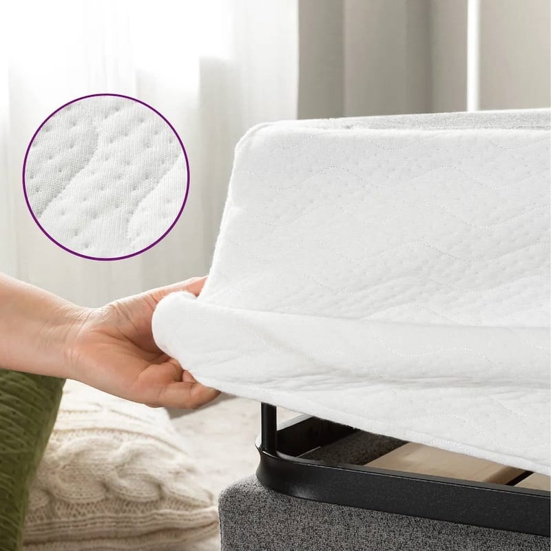 Black Metal Low Profile Box Spring Mattress Foundation with Cover