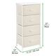 mDesign Vertical Dresser Storage Tower with 4 Drawers
