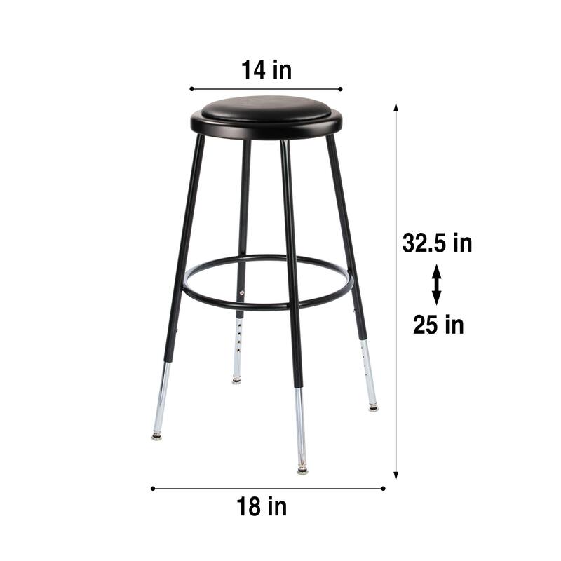 Hampden Furnishings (2 Pack) Otto Collection Steel Frame Padded Height ...