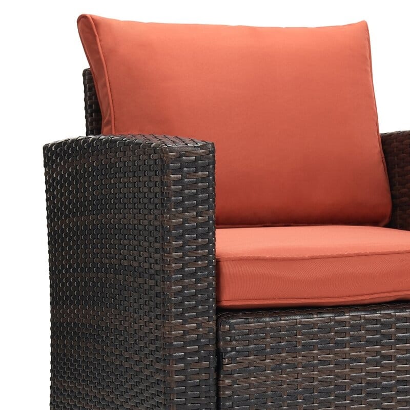 6-Piece Wicker Outdoor Patio Conversation Set