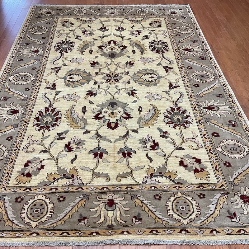 HERAT ORIENTAL Handmade Oushak Wool Rug - 6'4" x 9'8"