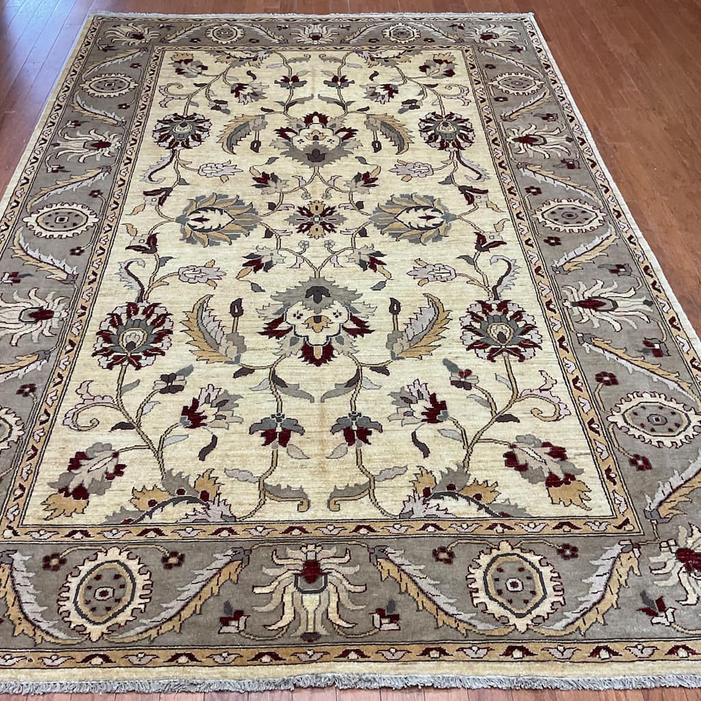 HERAT ORIENTAL Handmade Oushak Wool Rug - 6'4" x 9'8"