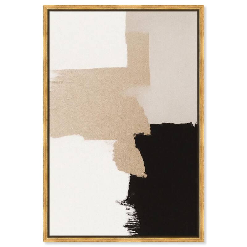 Beige and Black II Canvas by Art Remedy - Gold - 16" x 24"