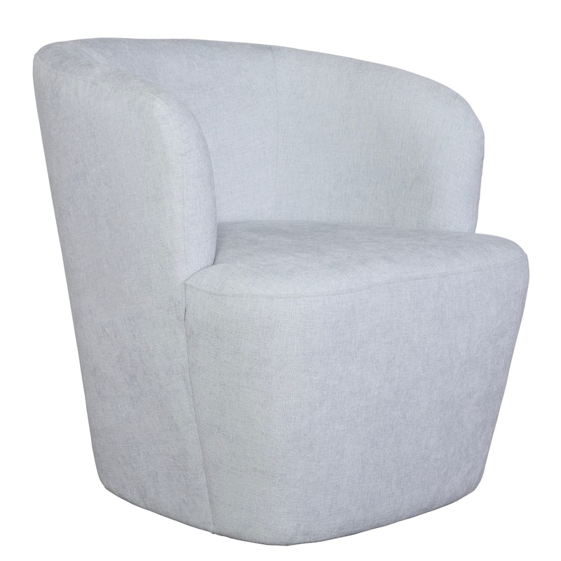 Uttermost 23835 Mist 29" Wide Wood Framed Polyester Swivel Accent - Cloud Blue