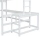 preview thumbnail 18 of 16, Full Size Kids Bed Loft Bed with Desk and Ladders Guardrails, Grey