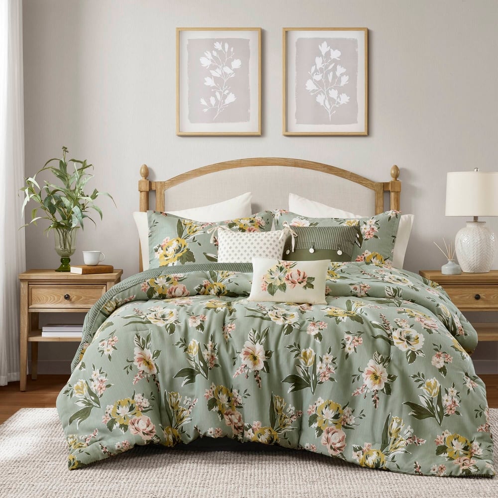 Madison Park Salara 7 Piece Vintage Floral Comforter Set