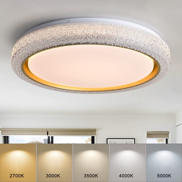 Nordic LED Flush Mount Ceiling Light – Modern Iron & Acrylic Design, 26W/36W, 3000K/6000K, 16" Or 20" For Bedroom, Kitchen, Hallway