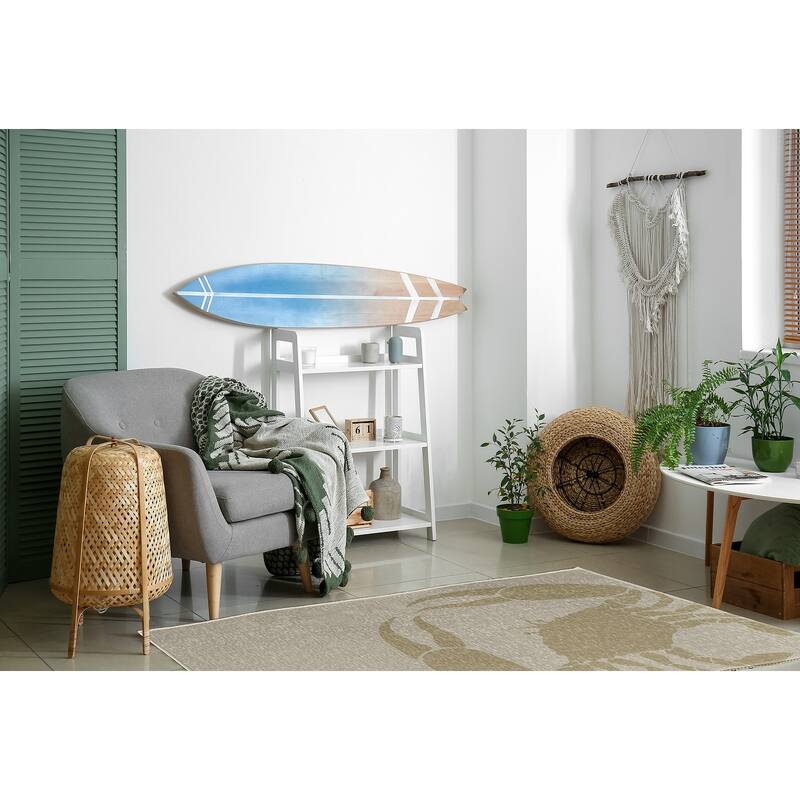 Crab Dip Nautical Chenille Rug