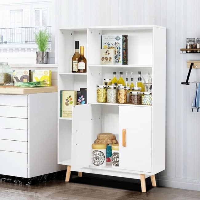 Floor Storage Free Standing Wooden Display Bookcase - 31.5" x 9.5" x 47" (L x W x H)