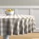 preview thumbnail 22 of 26, Fabstyles Country Check Cotton Tablecloth Taupe - 60 RD