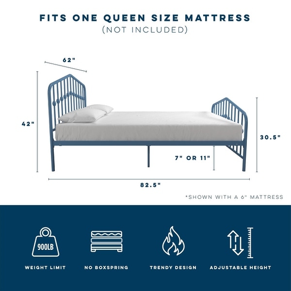 The Novogratz Bushwick Metal Platform Bed Frame - Bed Bath