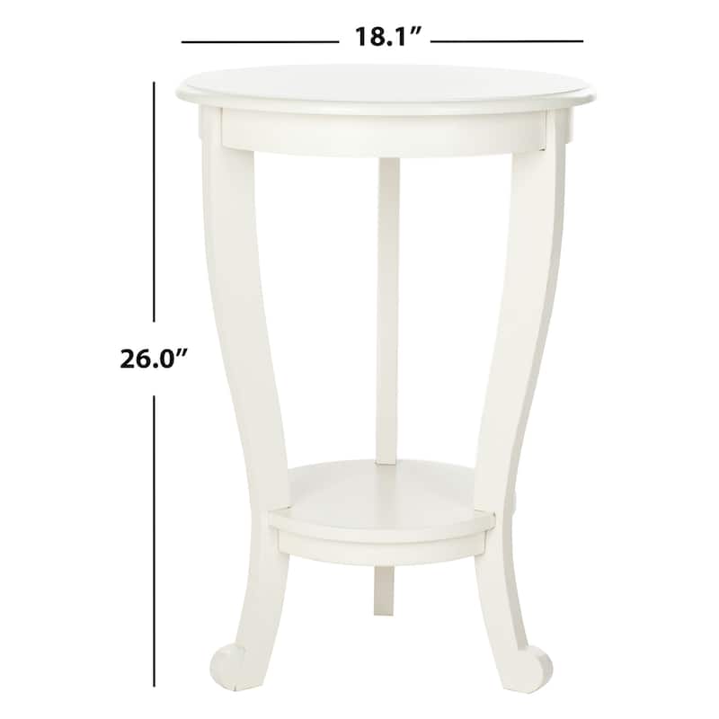 SAFAVIEH Carlotta Grey Pedestal Side Table - 18.1" x 18.1" x 26" - 18Wx18Dx26H