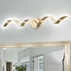preview thumbnail 29 of 47, Modern Spiral Design LED Bathroom Vanity Light Dimmable Wall Light
