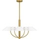 preview thumbnail 4 of 8, Penley 5-Light Brushed Gold Chandelier