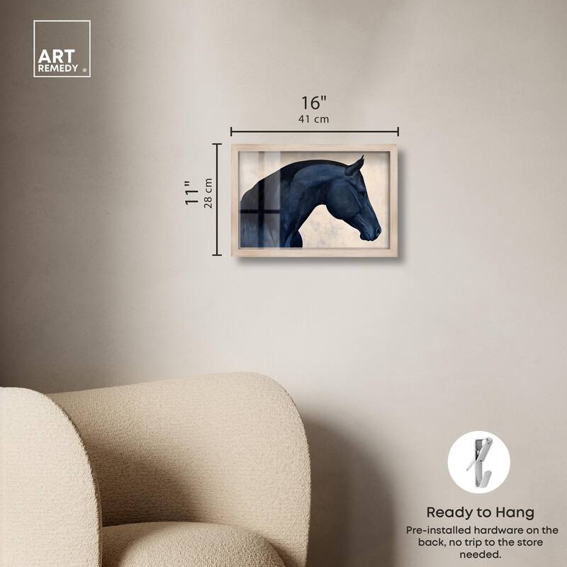 Blue Horse II Shadowbox by Art Remedy