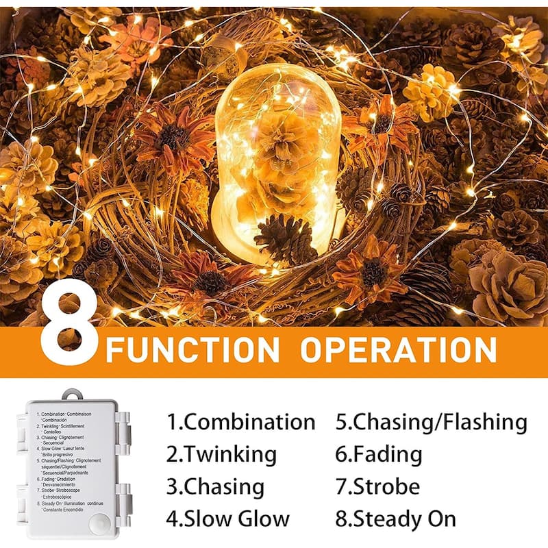 Fairy Light Battery Operated with 8 Modes 50 LEDs String Lights