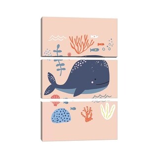 iCanvas "Under The Sea III" by Caroline Alfreds 3-Piece Canvas Wall Art ...