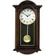 preview thumbnail 1 of 3, Bedford Clock Collection Noah 22 In Chestnut Wood Pendulum Wall Clock - 22 in