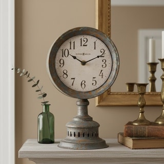 Howard Miller Ardie Black 12.25-Inch Industrial Mantel Clock