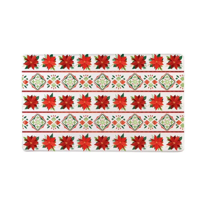 Flower with Leaf Anti-Fatigue Door Mat - 30" x 18"