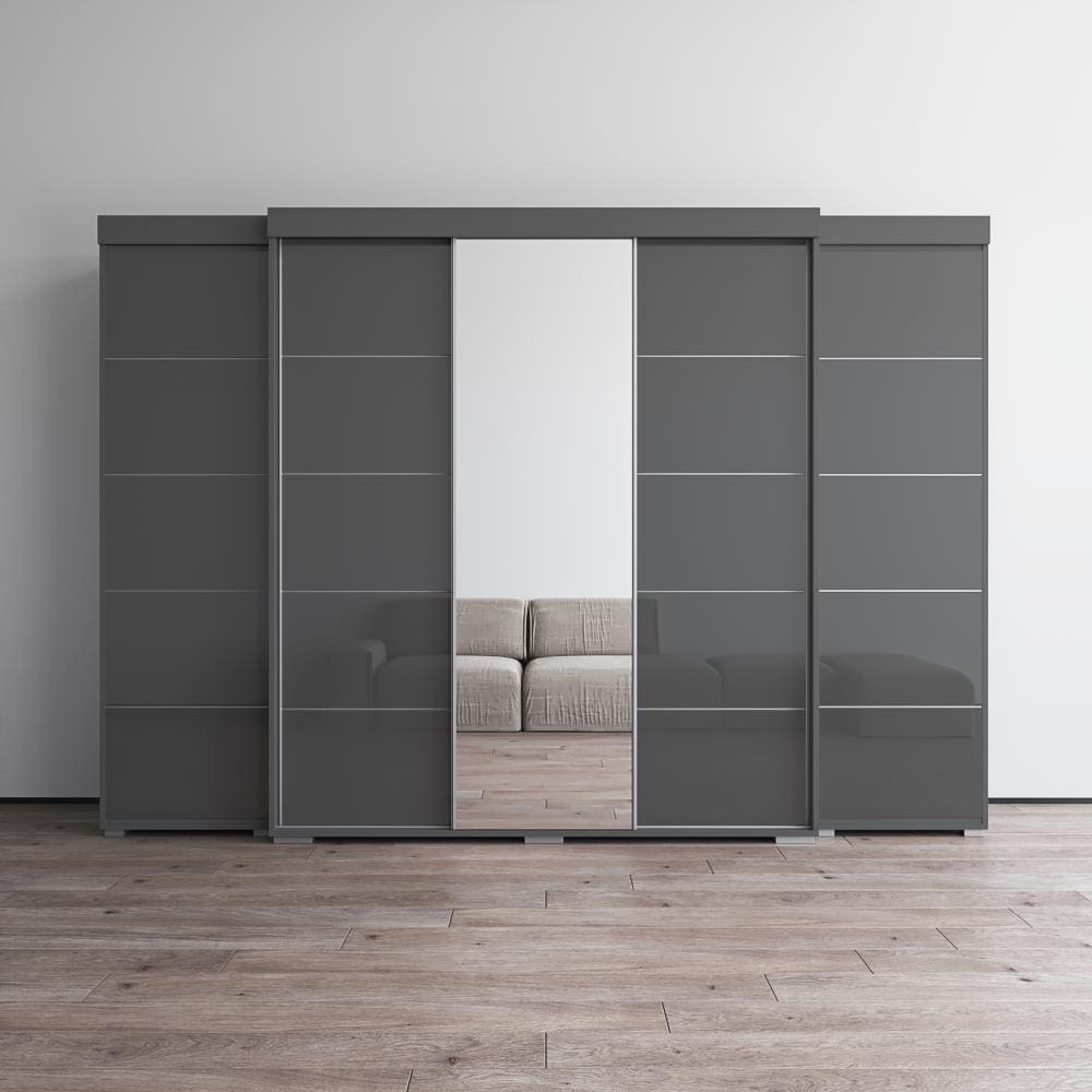 Meble Furniture Aria 3D-EXEX Wardrobe with Mirror, Matte Body