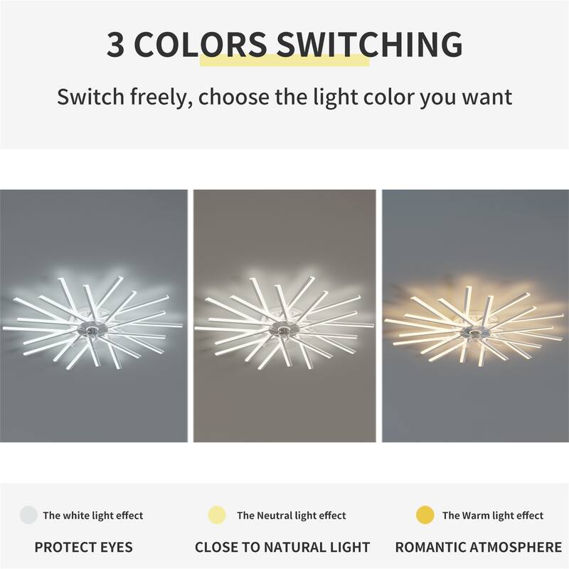 Ceiling Fan with Lights Remote Control