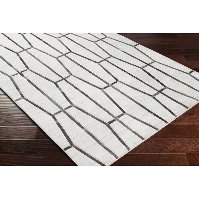 Shamita Handmade Modern Farmhouse Hair-on-hide Area Rug