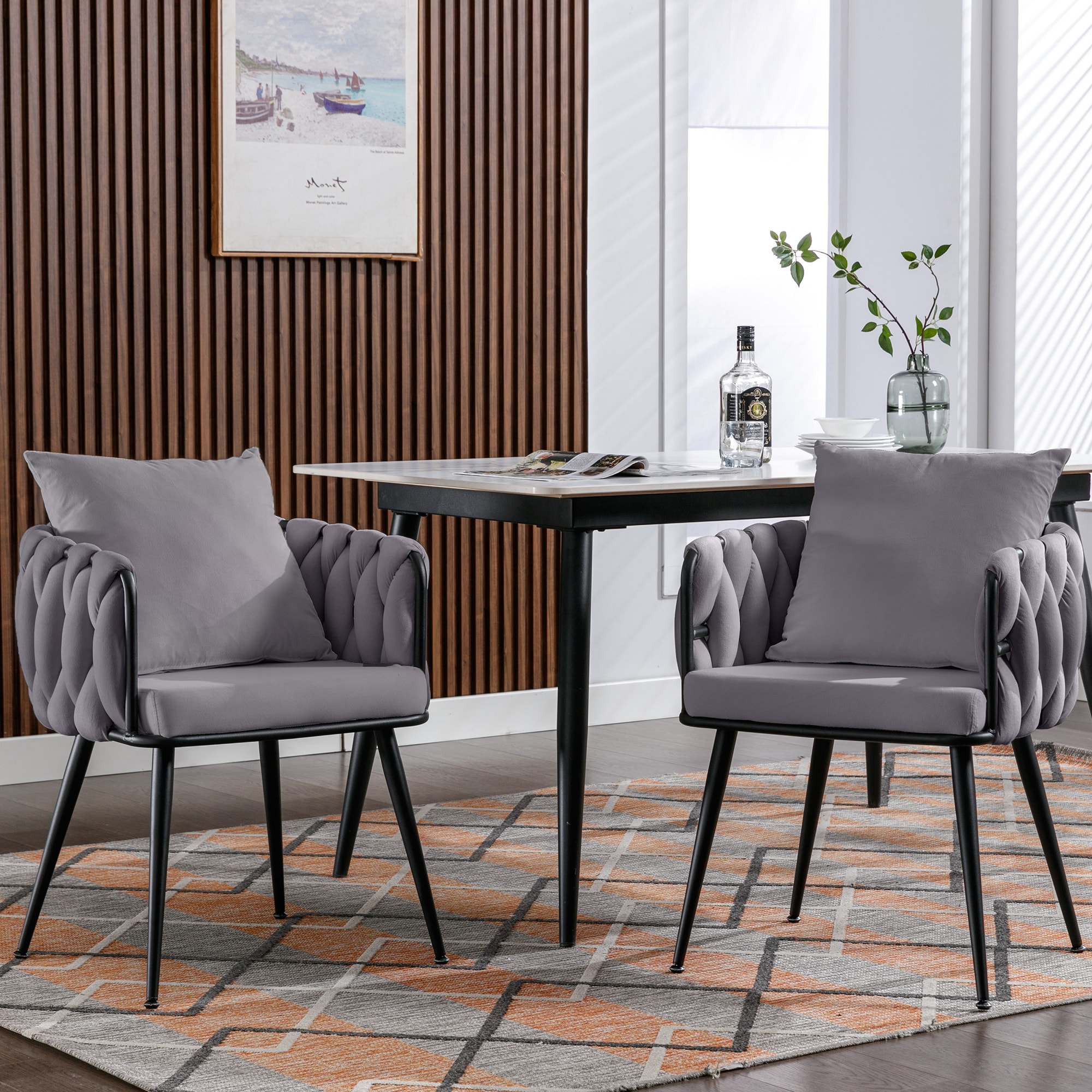 Purple accent chair hot sale set of 2