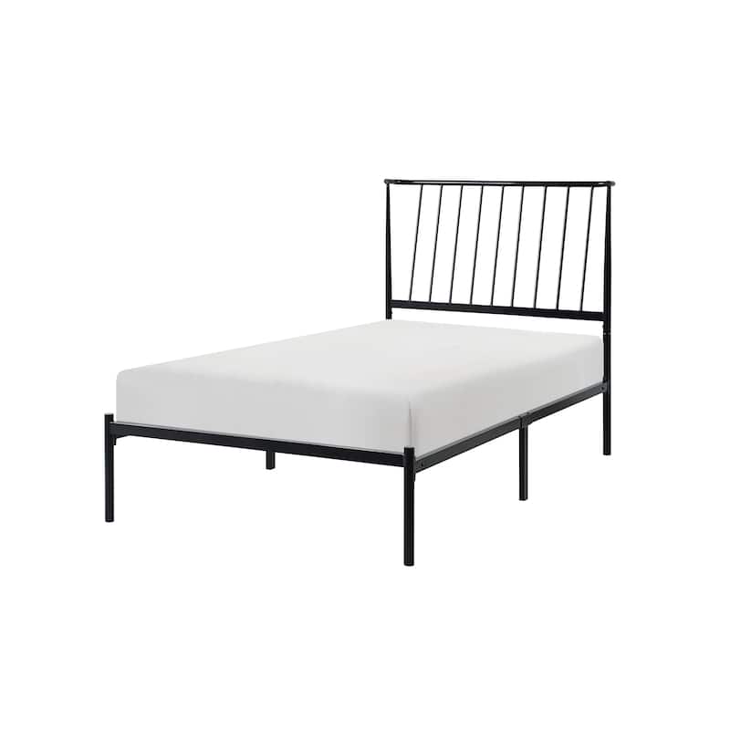 Bliss Metal Platform Bed with Curved Metal Headboard by iQ Modern