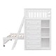 preview thumbnail 5 of 20, Twin Over Full Bunk Bed with 6 Drawers, Flexible Shelves and GuardRail