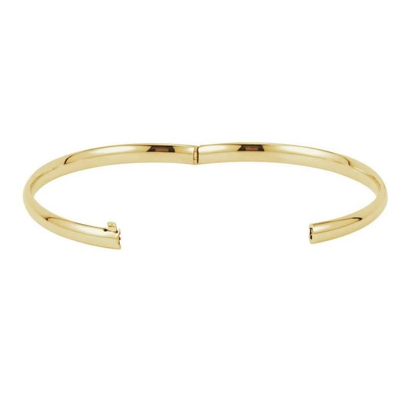 Curata 14k Yellow Gold 4.75mm Bangle Bracelet Polished Bangle Bracelet