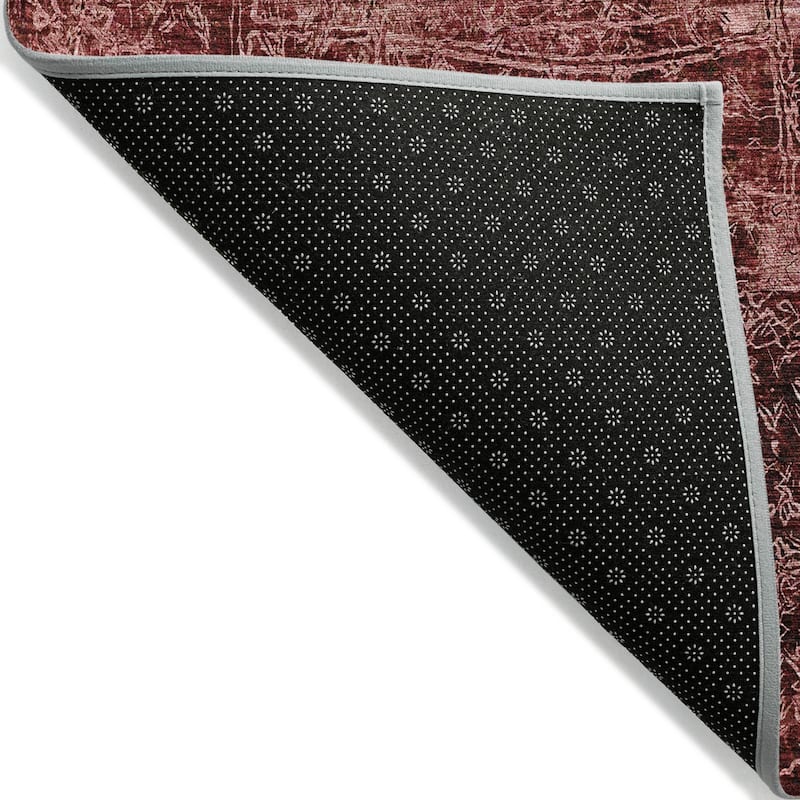 Machine Washable Indoor/ Outdoor Abstract Solid Chantille Rug