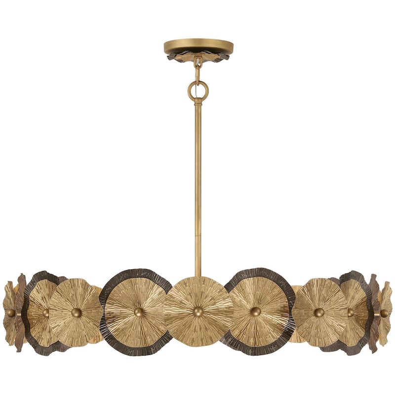 Savoy House 7-6384-5 Lincoln 5 Light 35" Wide Ring Chandelier - Distressed Gold / Bronze