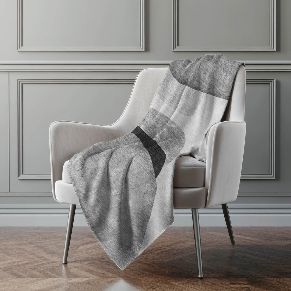 Premium Machine Washable Modern Contemporary Sherpa Throw Blanket