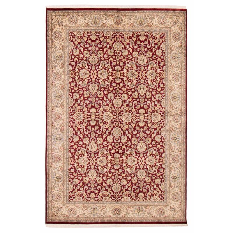 ECARPETGALLERY Hand-knotted Pako Persian 18 Of 20 Red Wool Rug - 6'0 x 9'2 - Dark Red - 6'0 x 9'2
